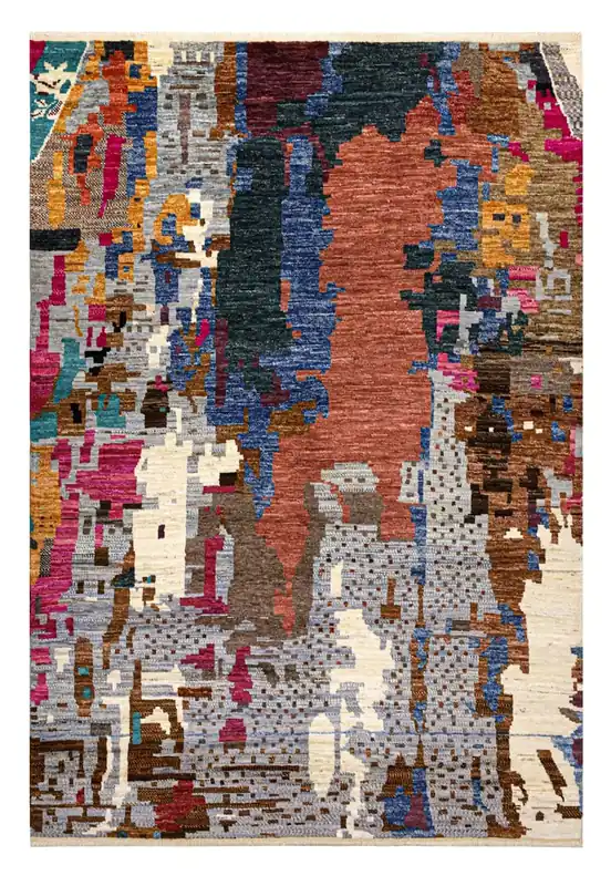 Taimany - Tappeto Tribale in Lana Multicolore - Fatto a Mano 295x210cm