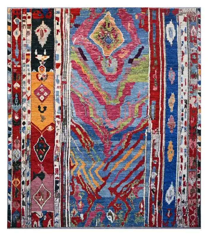 Taimany - Tappeto Tribale in Lana Multicolore - Fatto a Mano 295x251cm