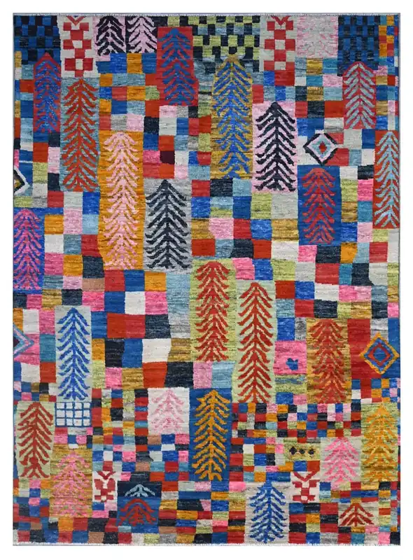 Taimany - Multicolor Tribal Wool Rug - Hand-Knotted 295x211cm