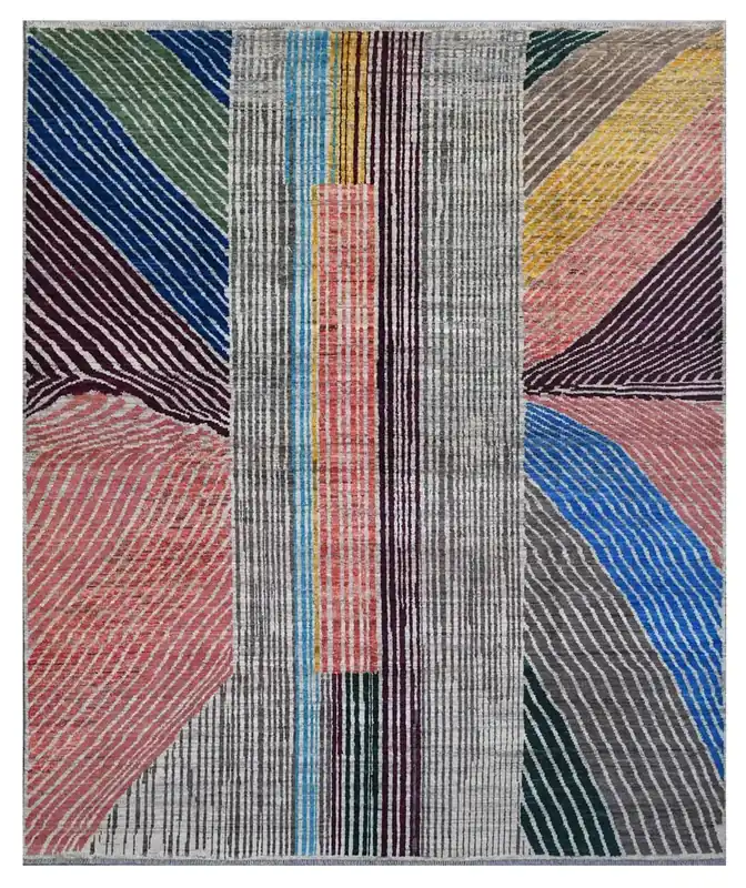 Taimany - Tappeto Tribale in Lana Multicolore - Fatto a Mano 300x253cm