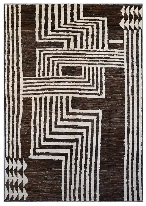 Taimany - Tappeto Tribale in Lana Multicolore - Fatto a Mano 293x201cm