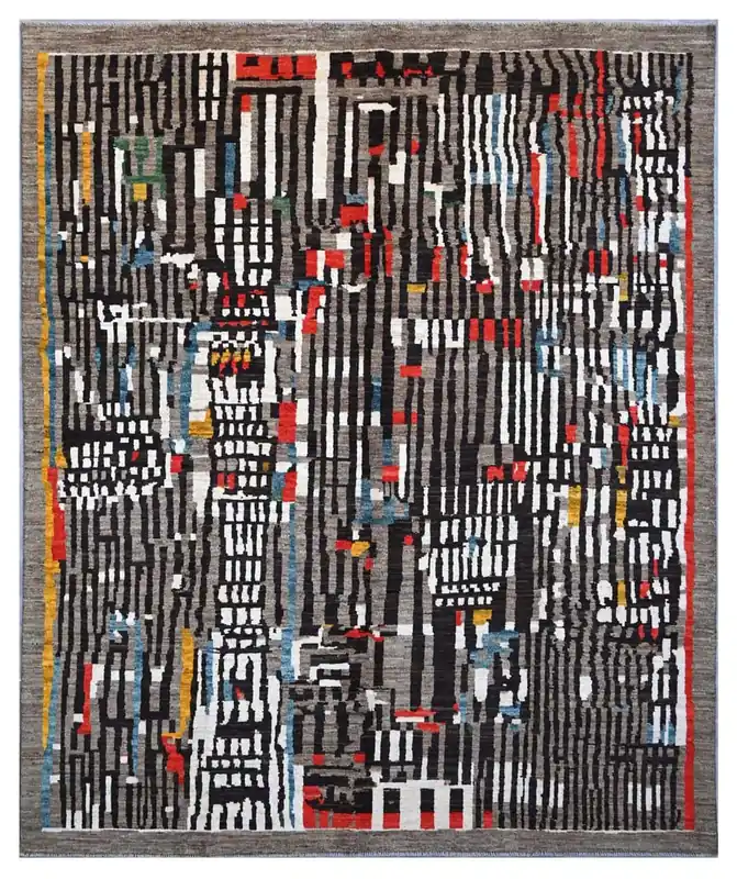 Taimany - Tappeto Tribale in Lana Multicolore - Fatto a Mano 301x250cm