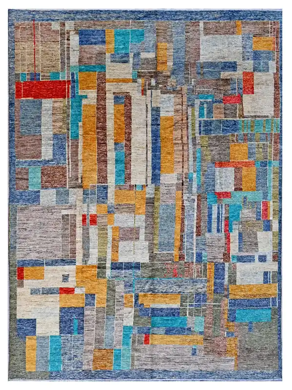 Taimany - Multicolor Tribal Wool Rug - Hand-Knotted 392x297cm