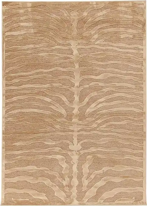 Tiger Modern Designer Rug in Premium Viscose 60x120 cm Ivory Beige – Elegant for Contemporary Decor