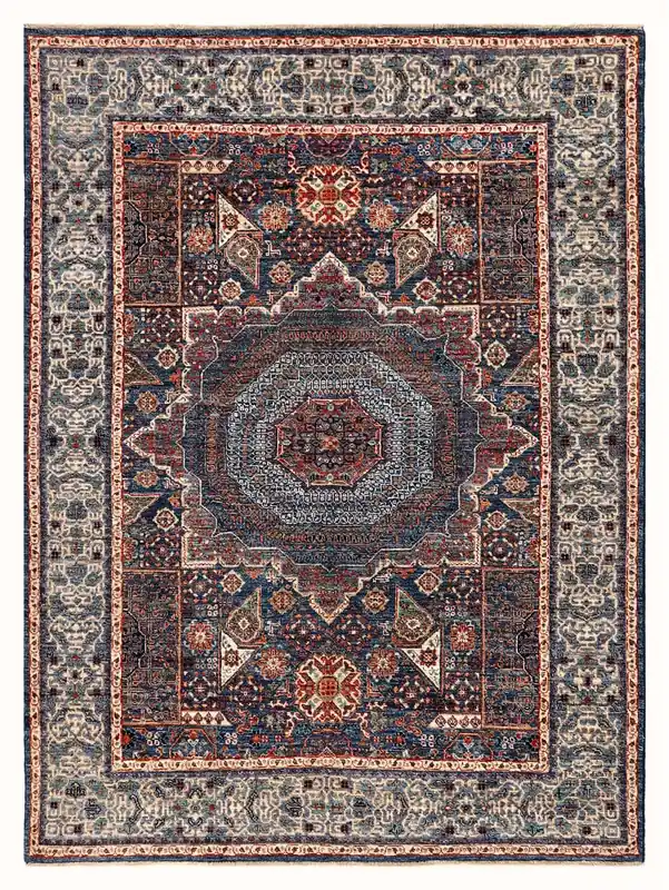 Tappeto Mamluk Moderno Multicolore, Fatto a mano, 202x148cm