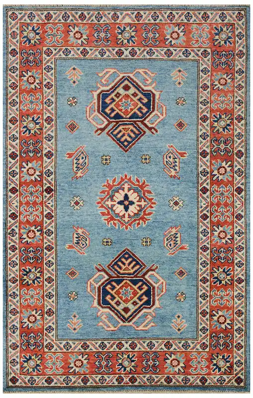 Tappeto Kazak Classico, Multicolore, fatto a mano 146x93 cm