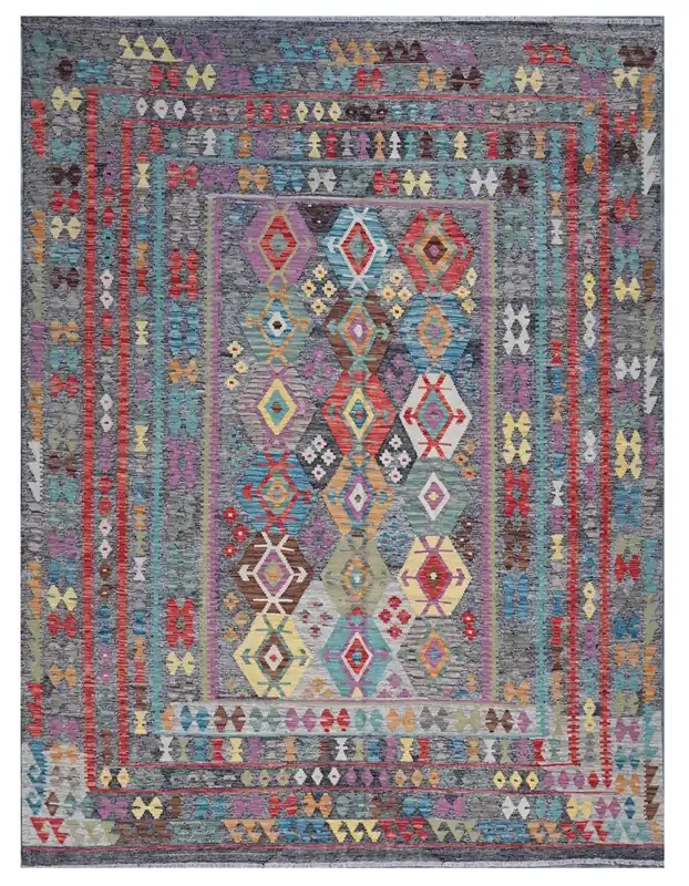 Kaudani Afghan Kilim 309x253 cm, Hand-Woven Wool