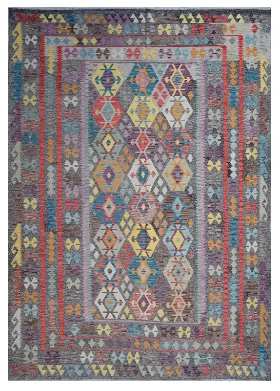 Kaudani Afghan Kilim 354x252 cm, Hand-Woven Wool