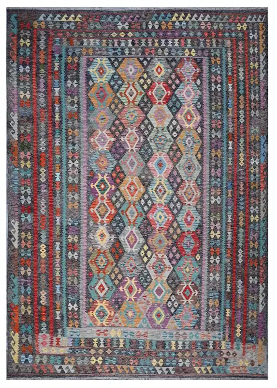 Kaudani Afghan Kilim 395x310 cm, Hand-Woven Wool