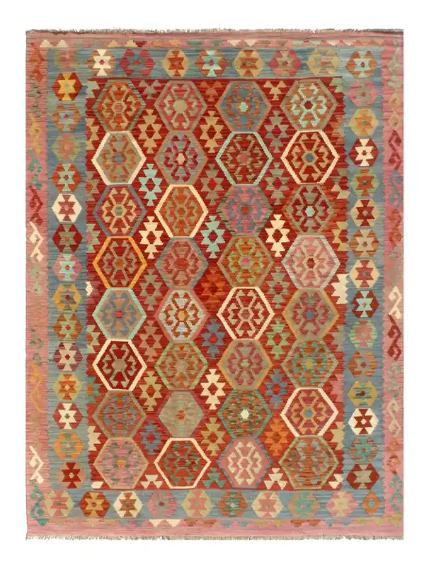 Kaudani Afghan Kilim 293x208 cm, Hand-Woven Wool