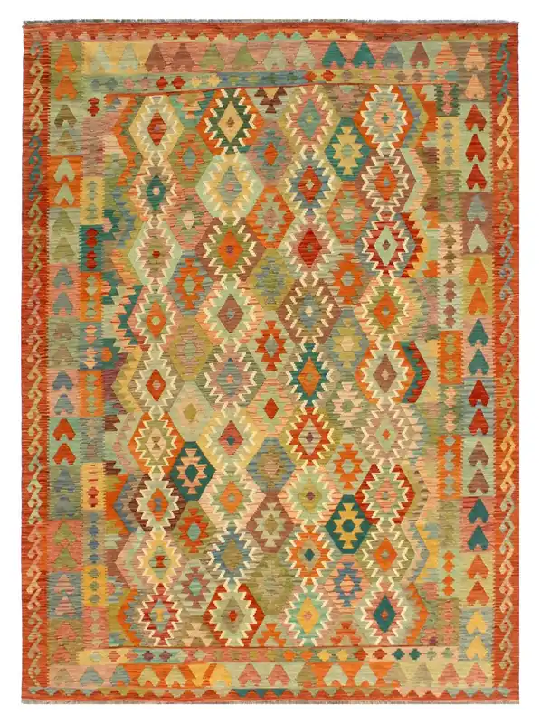 Kaudani Afghan Kilim 344x247 cm, Hand-Woven Wool