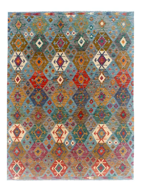 Kaudani Afghan Kilim 300x200 cm, Hand-Woven Wool