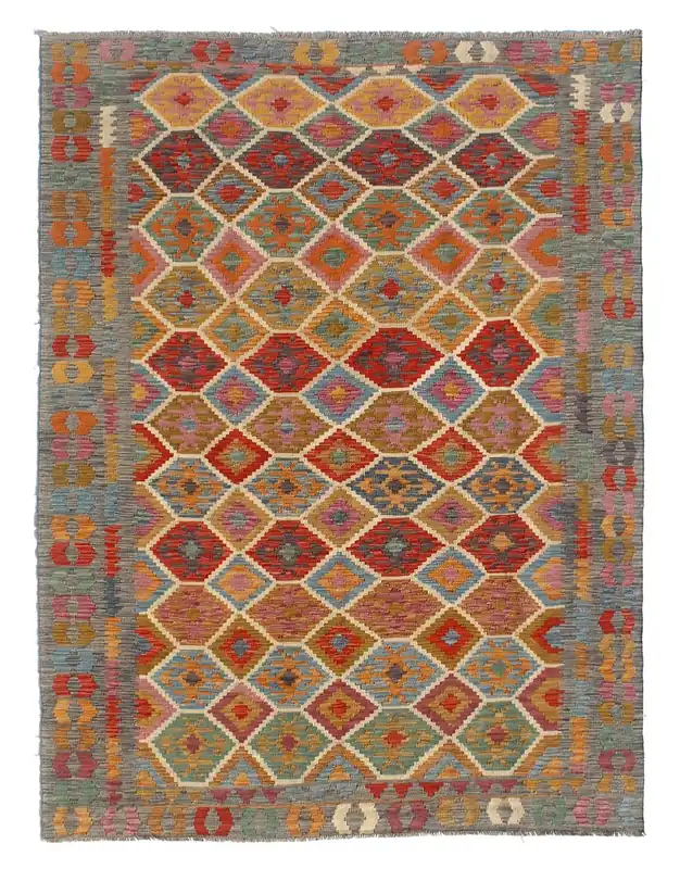 Kaudani Afghan Kilim 300x200 cm, Hand-Woven Wool