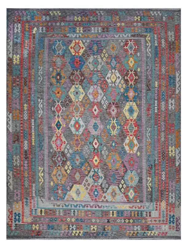 Kaudani Afghan Kilim 390x310 cm, Hand-Woven Wool