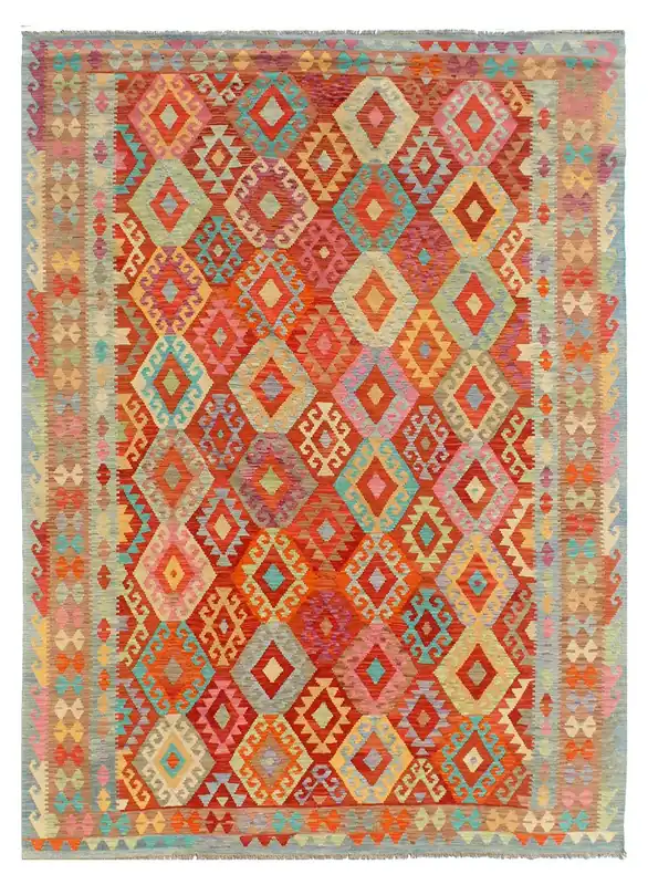 Kaudani Afghan Kilim 347x253 cm, Hand-Woven Wool