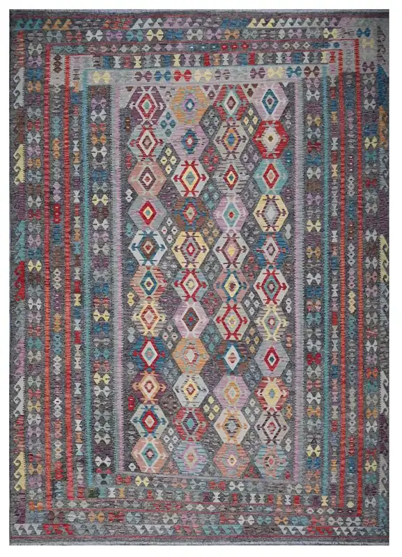 Kaudani Afghan Kilim 399x313 cm, Hand-Woven Wool
