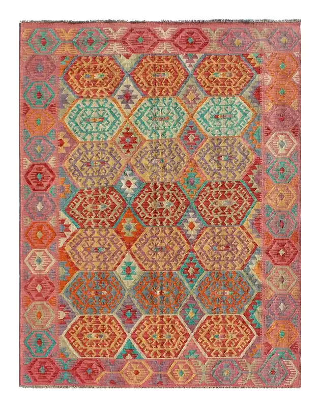 Kaudani Afghan Kilim 295x206 cm, Hand-Woven Wool
