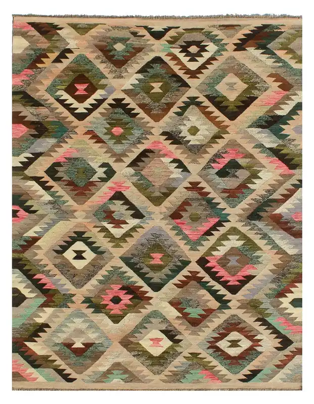 Kaudani Afghan Kilim 300x200 cm, Hand-Woven Wool