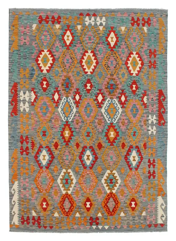 Kaudani Afghan Kilim 300x202 cm, Hand-Woven Wool