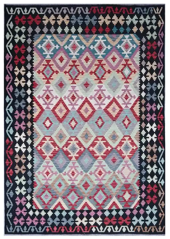Kaudani Afghan Kilim 296x205 cm, Hand-Woven Wool