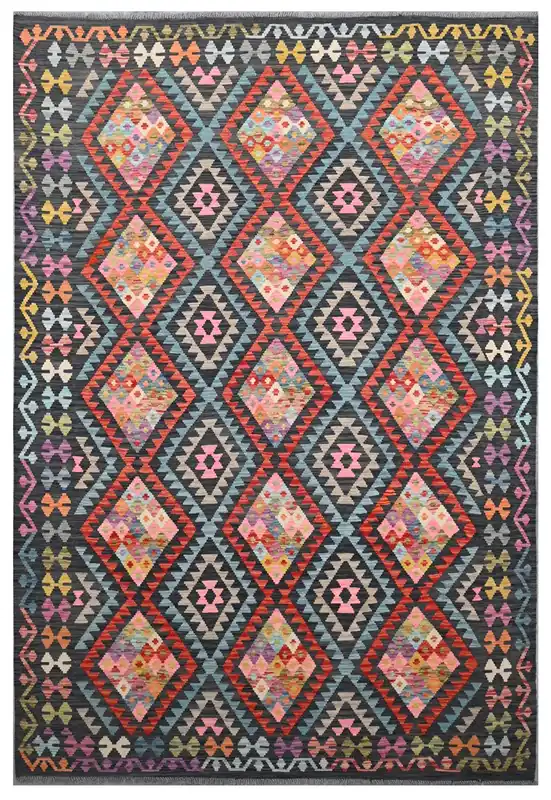 Kaudani Afghan Kilim 300x207 cm, Hand-Woven Wool