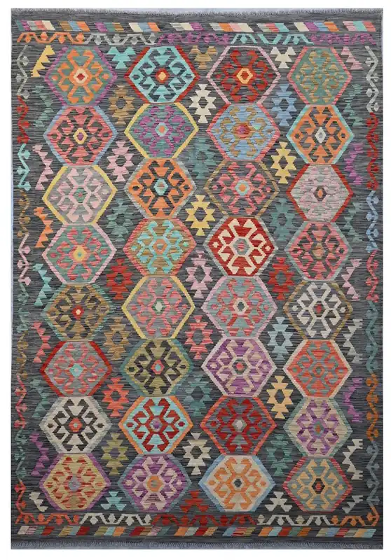 Kaudani Afghan Kilim 299x204 cm, Hand-Woven Wool