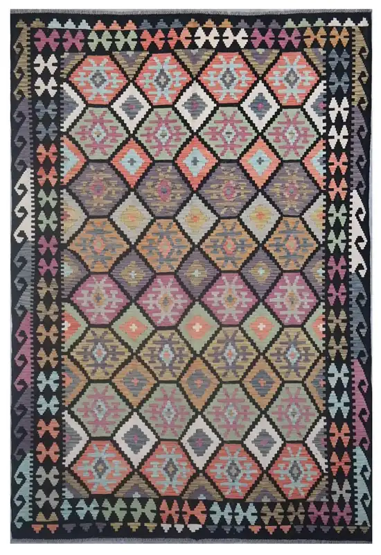 Kaudani Afghan Kilim 304x200 cm, Hand-Woven Wool