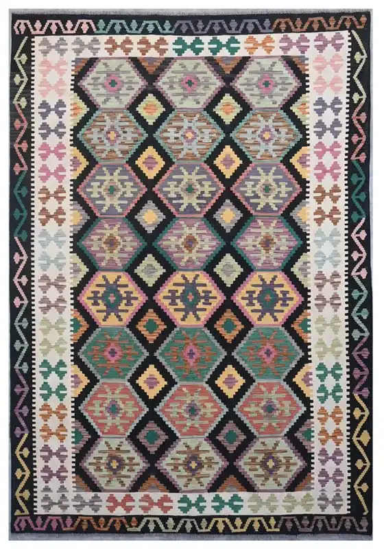 Kaudani Afghan Kilim 294x204 cm, Hand-Woven Wool