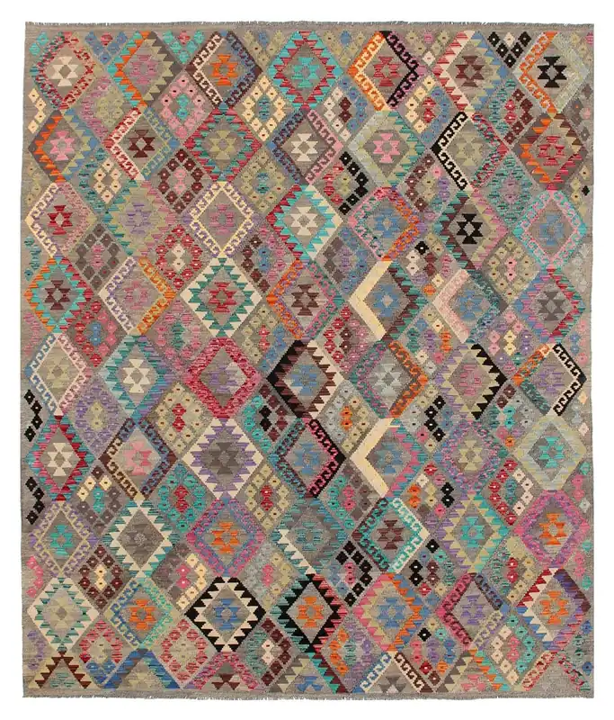 Kaudani Afghan Kilim 338x255 cm, Hand-Woven Wool