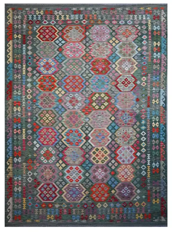 Kaudani Afghan Kilim 361x254 cm, Hand-Woven Wool