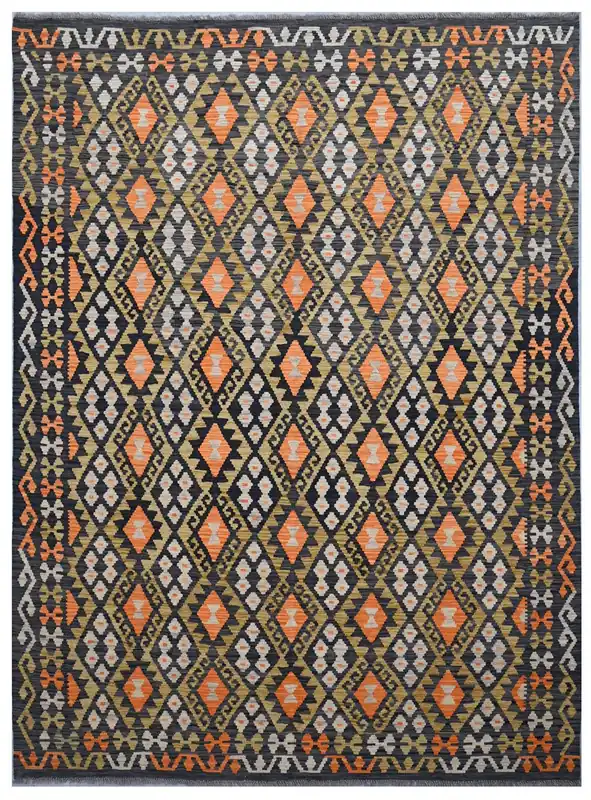 Kaudani Afghan Kilim 295x213 cm, Hand-Woven Wool