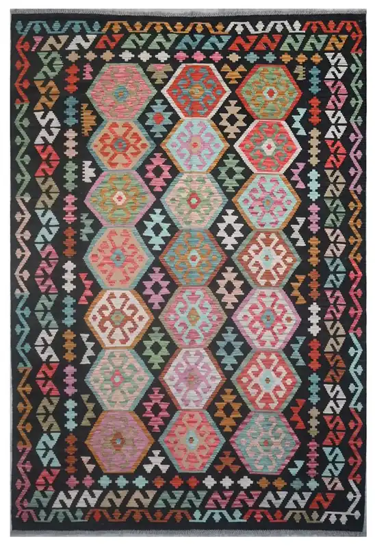 Kaudani Afghan Kilim 296x203 cm, Hand-Woven Wool