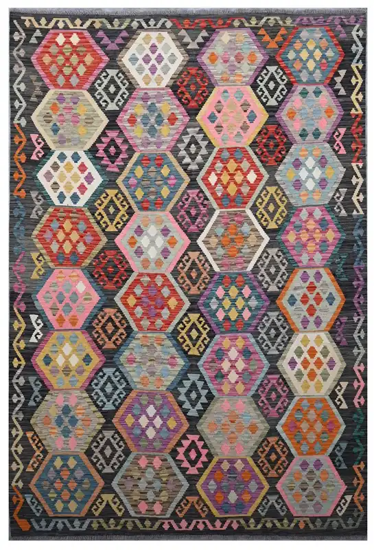 Kaudani Afghan Kilim 305x208 cm, Hand-Woven Wool