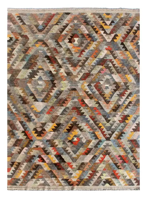 Kaudani Afghan Kilim 342x247 cm, Hand-Woven Wool