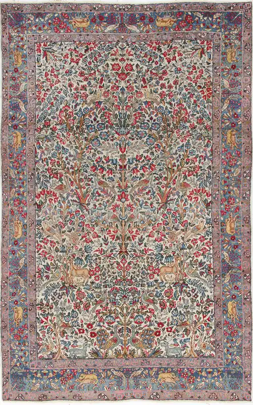 Authentic Antique Persian Kerman Rug | Hand-Knotted 201x128cm