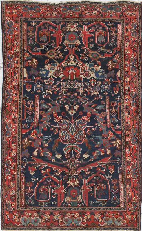 Authentic Antique Persian Mahal Rug | Hand-Knotted 210x132cm