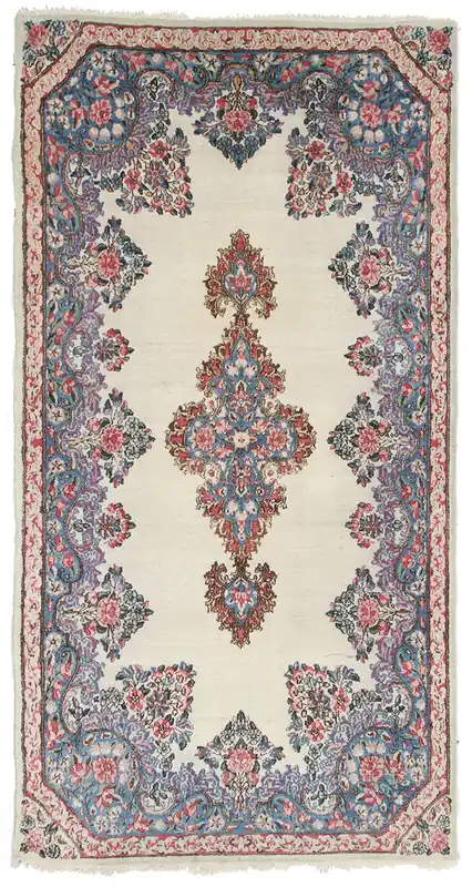Authentic Antique Persian Kerman Rug | Hand-Knotted 220x118cm