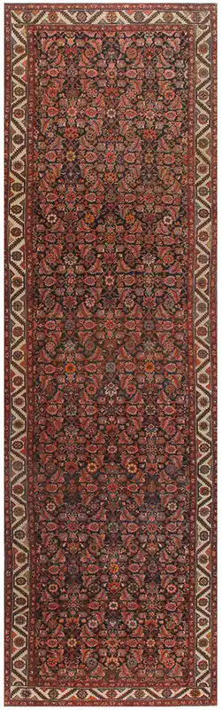 Authentic Antique Persian Malayer Rug | Hand-Knotted 380x110cm