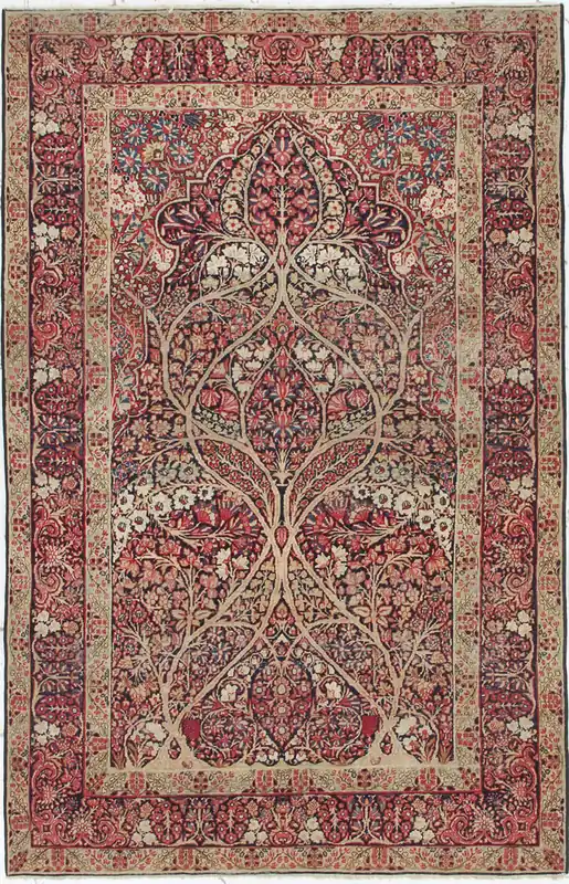 Authentic Antique Persian Kerman Rug | Hand-Knotted 220x135cm