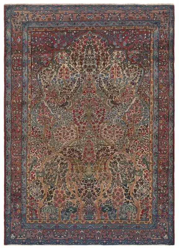 Authentic Antique Persian Kerman Rug | Hand-Knotted 199x145cm