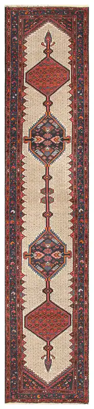 Authentic Antique Persian Malayer Rug | Hand-Knotted 455x95cm
