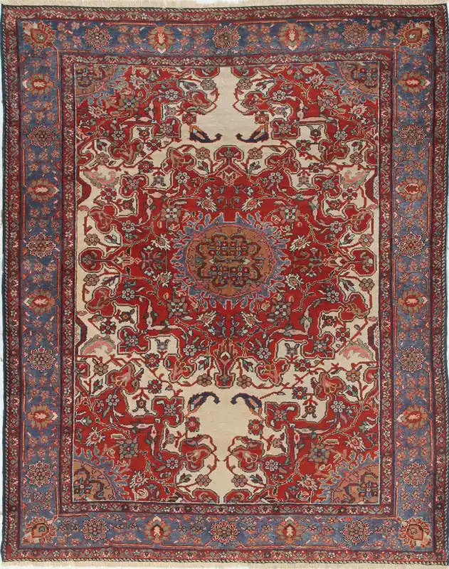 Authentic Antique Persian Malayer Rug | Hand-Knotted 181x141cm
