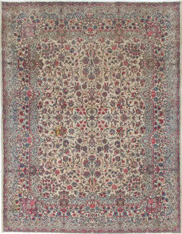 Authentic Antique Persian Kerman Rug | Hand-Knotted 307x240cm