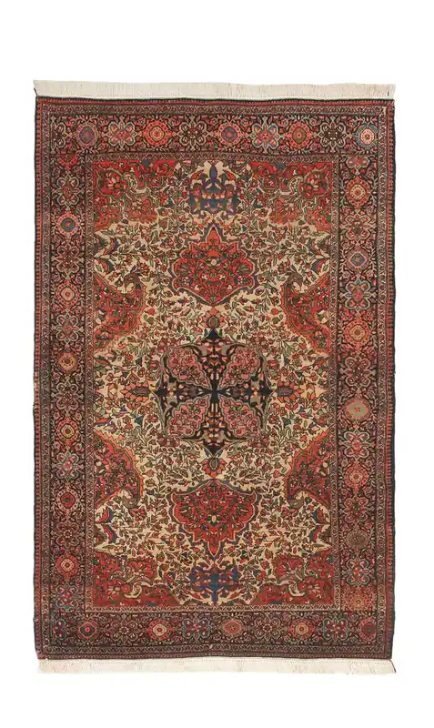 Authentic Antique Persian Farahan Rug | Hand-Knotted 219x127cm