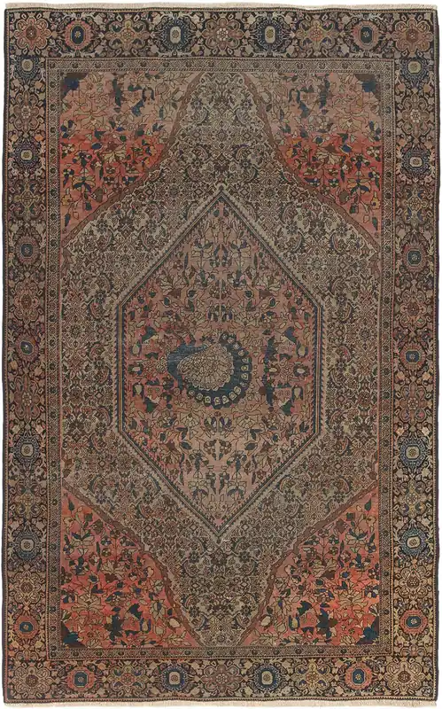 Authentic Antique Persian Farahan Rug | Hand-Knotted 184x115cm