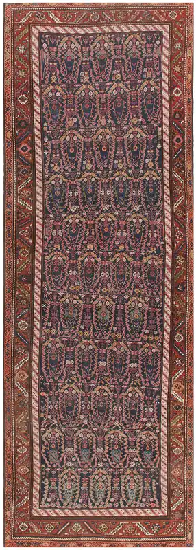 Authentic Antique Persian Malayer Rug | Hand-Knotted 365x125cm