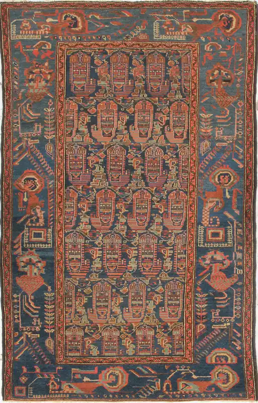Authentic Antique Persian Malayer Rug | Hand-Knotted 198x116cm