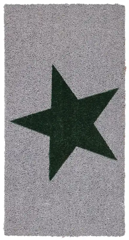 Modern Doormat in Natural Coconut Fiber 75x40cm - Durable and Sustainable - Green Star