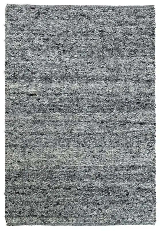 Tappeto Berger in Lana Grigio scuro - Realizzato a mano - Effetto Ciottoli 3D Morbido