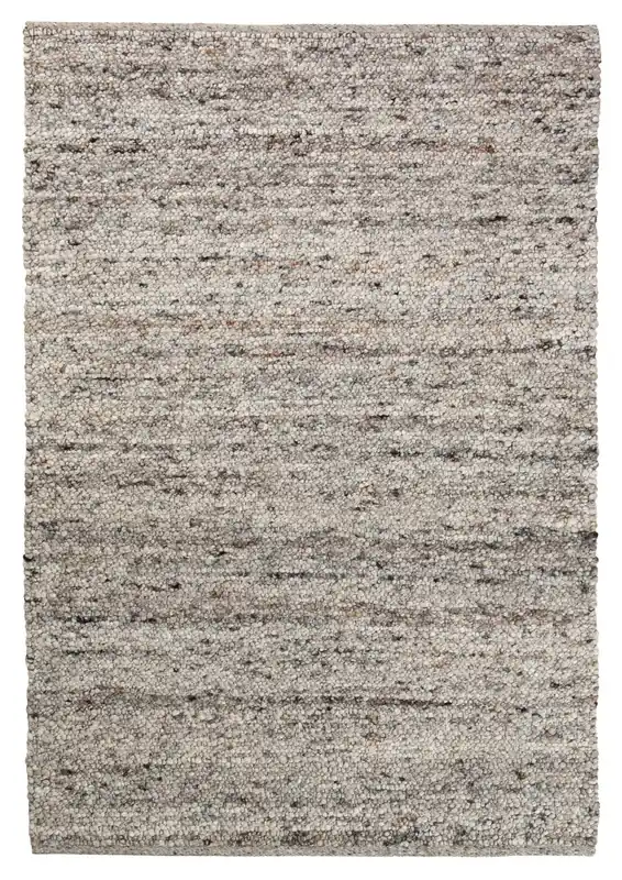 Berger Brown Wool Rug - Handcrafted - Soft 3D Pebble Effect